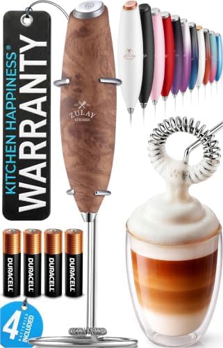 Walnut finish handheld frother with z1 motor