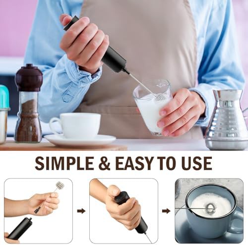 Black Handheld Two Speed Frother Wand — photo 4