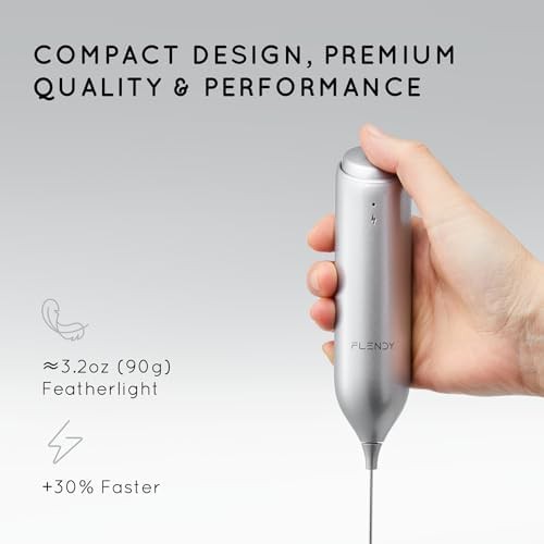 Mini handheld milk frother with charging stand — photo 3