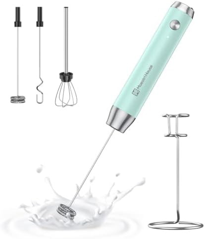 White Rechargeable Frother with Triple Whisks