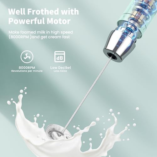 White Rechargeable Frother with Triple Whisks — photo 4