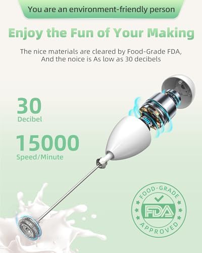 White Double Whisk Travel Frother with Case — photo 5