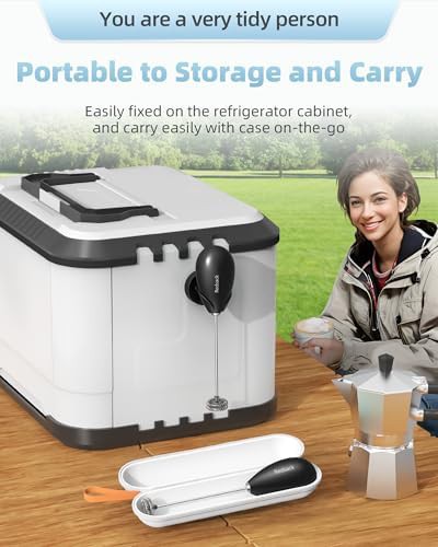 Black Travel Frother with Case and Stand — photo 3