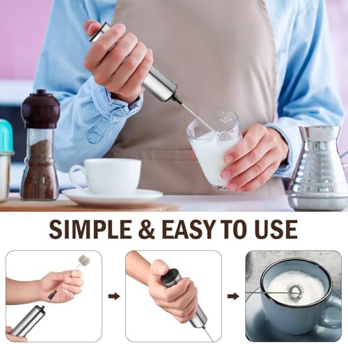 Silver Handheld Two Speed Frother Wand — photo 4
