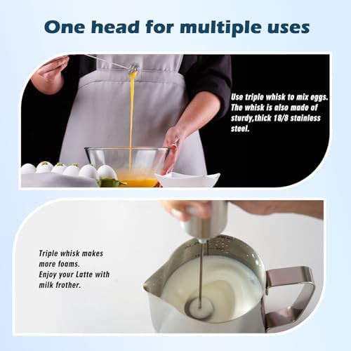 Champagne rechargeable frother with protective cover — photo 5