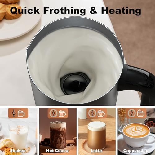 Black Non-Stick Automatic Milk Frother 300ml — photo 5