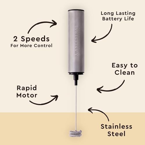 Stainless steel two speed rechargeable frother wand — photo 4