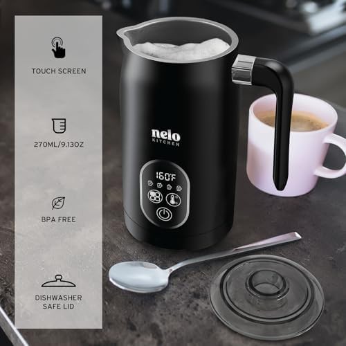 Black Digital Stainless Steel Milk Steamer — photo 5