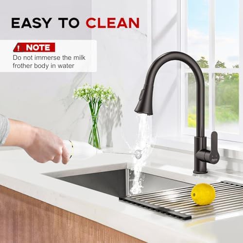 White Handheld Drink Mixer with Stand — photo 5
