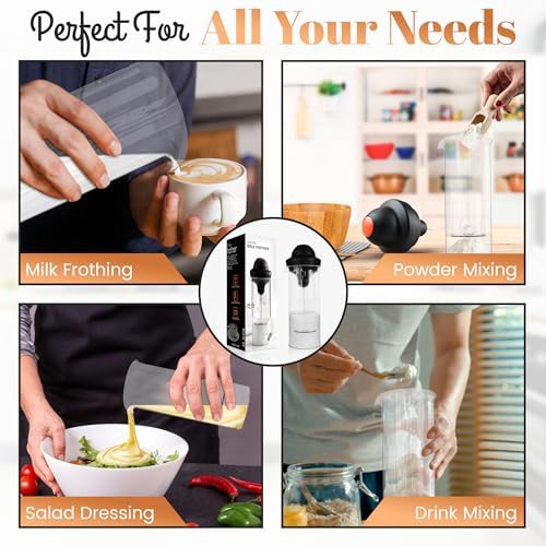 Handheld Frother with Glass Pitcher — photo 4
