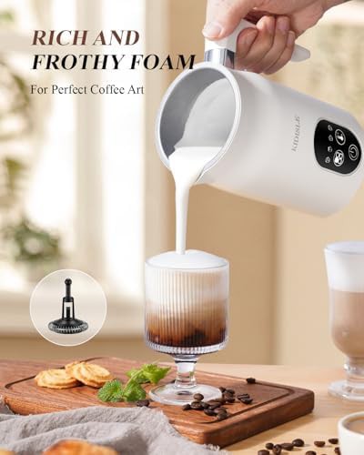 White Electric Frother with Temperature Control — photo 5