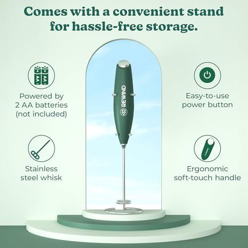 Green Handheld Electric Whisk with Stand — photo 3