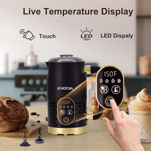 Touchscreen Milk Steamer with Temperature Display — photo 4