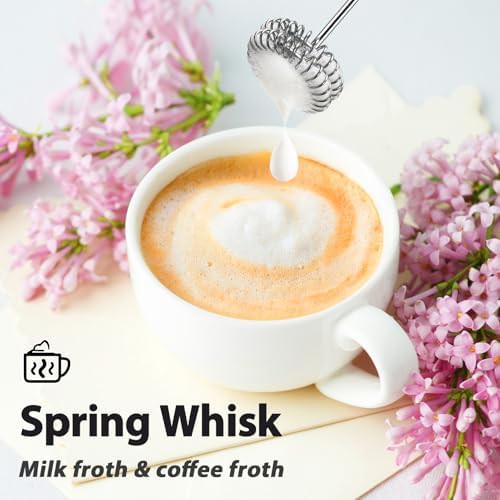 Red rechargeable coffee frother mixer — photo 3