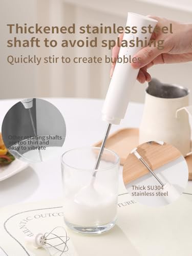 Rechargeable handheld electric milk frother with stand — photo 5