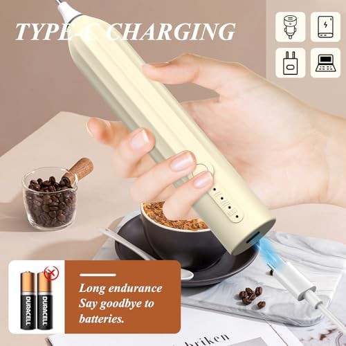 Beige 3 Speed Rechargeable Frother — photo 4