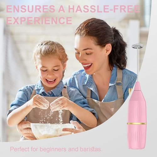 Pink Handheld Matcha and Coffee Frother — photo 4