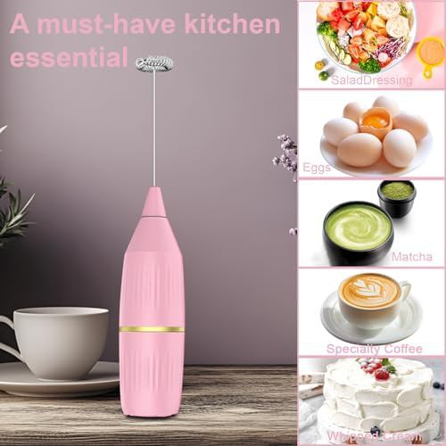 Pink Handheld Matcha and Coffee Frother — photo 5