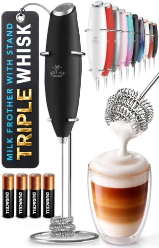 Black high speed triple whisk frother