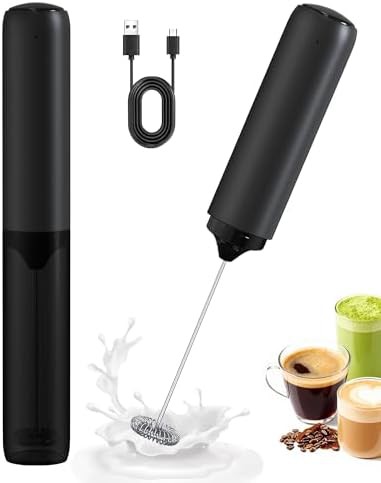 Soenglyun rechargeable handheld foam maker in black