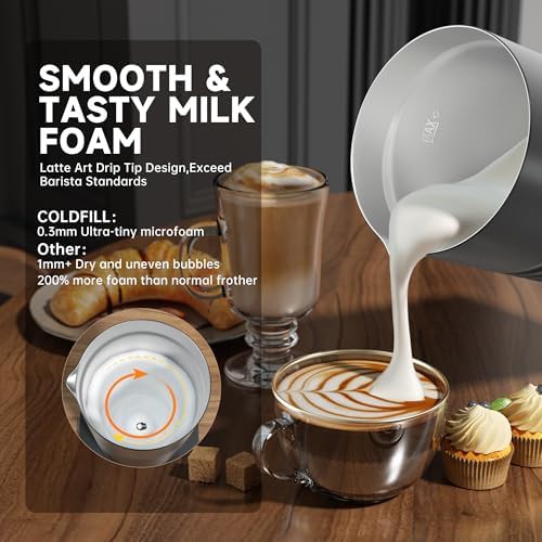 Black four in one automatic milk steamer — photo 4