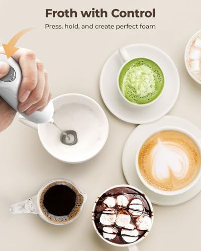 Handheld battery operated latte foam maker — photo 4