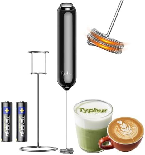 Battery Operated Handheld Frother with Stand