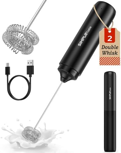 Rechargeable handheld dual whisk mixer