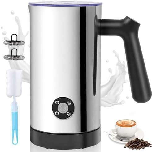 Ceramic interior electric milk steamer and maker