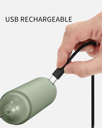 Green dual ring rechargeable milk frother — photo 3