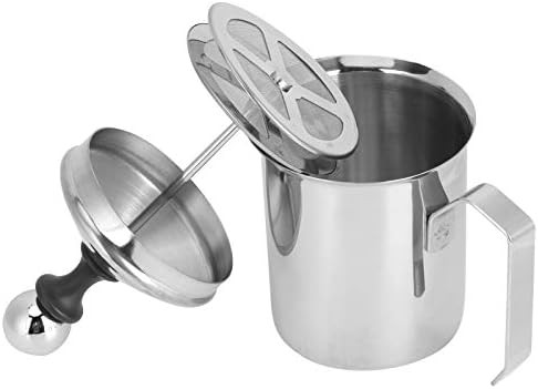 Manual stainless steel pump milk foamer 400ml — photo 4