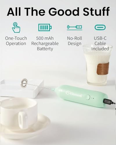 Rechargeable mint green USB drink mixer — photo 4