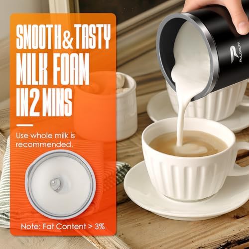 Black Automatic Coffee Steamer and Frother 300ml — photo 4