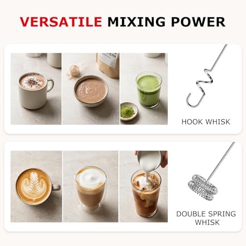 Three speed rechargeable frother with stand — photo 3