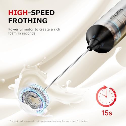 Three speed rechargeable frother with stand — photo 4