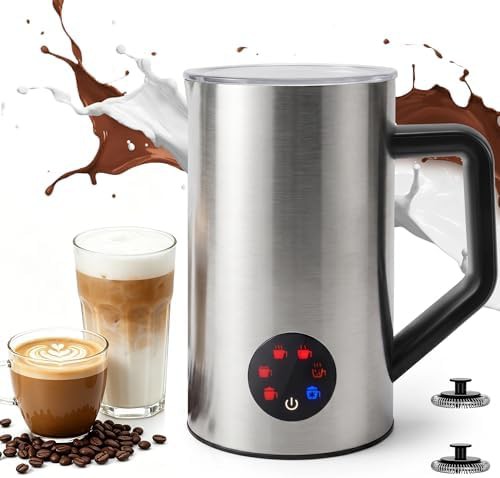 Fast heating 6-in-1 electric milk frother