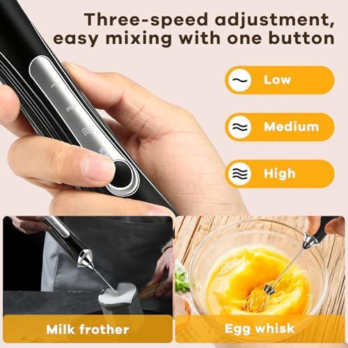 Rechargeable three speed frother with stand — photo 2