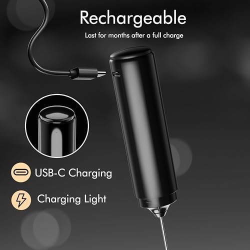 Rechargeable handheld milk frother wand — photo 4