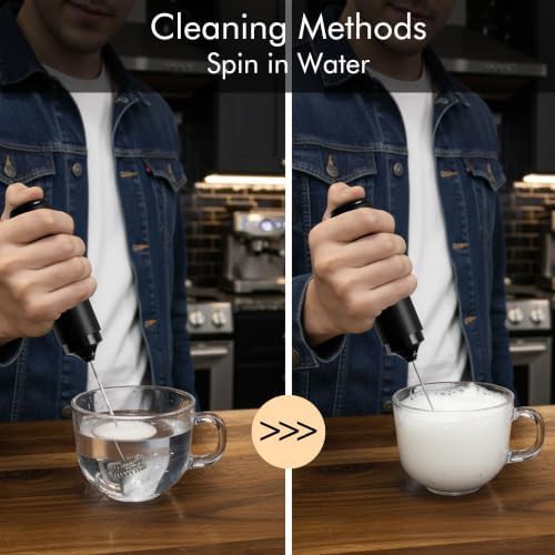 Rechargeable handheld milk frother wand — photo 5