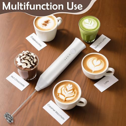 Rechargeable handheld frother with detachable whisks — photo 4
