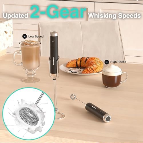 Rechargeable Handheld Coffee Mixer with Stand — photo 5