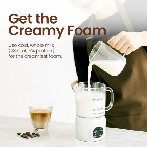 Electric milk frother and steamer with touch screen — photo 5