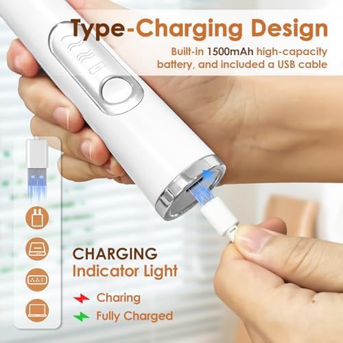 White rechargeable office coffee mixer wand — photo 4