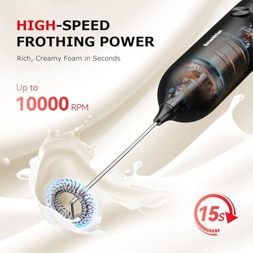 Stainless steel travel rechargeable frother — photo 4