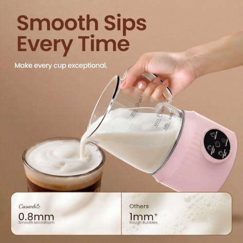 Automatic glass milk frother with touch screen — photo 3