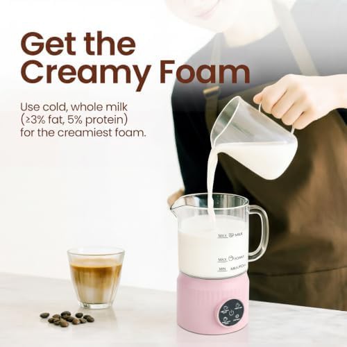 Automatic glass milk frother with touch screen — photo 5