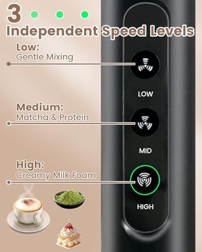 Black handheld frother wand with stand — photo 4