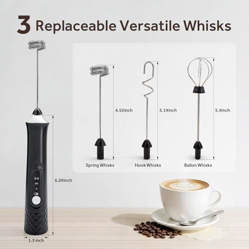 Rechargeable handheld mixer with three whisks — photo 4