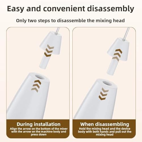 Jinegvi rechargeable handheld milk frother white — photo 3