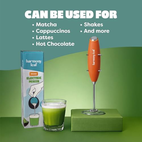 Orange Handheld Matcha and Drink Mixer — photo 4